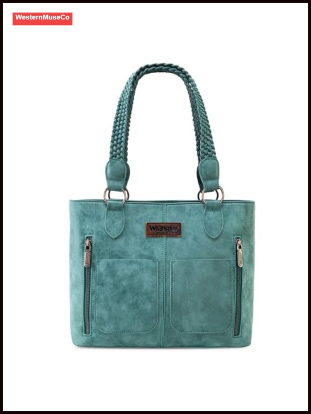 Western Distressed Tote Bag Multi Pockets Hobo Shoulder Purse